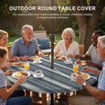thumbnail image 3 of Round Outdoor Tablecloth with Umbrella Hole and Zipper, Black Striped Tablecloth with Elastic Waterproof, Farmhouse Stripes Modern Abstract Art Patio Table Covers for 55" - 60" Picnic Pool Tables, 3 of 9