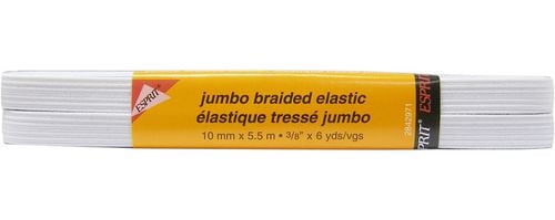 Élastique tressé Unique Creativ de grande taille en blanc