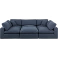 thumbnail image 5 of Meridian Furniture Comfy Navy Linen Textured Fabric Modular Sectional, 5 of 10