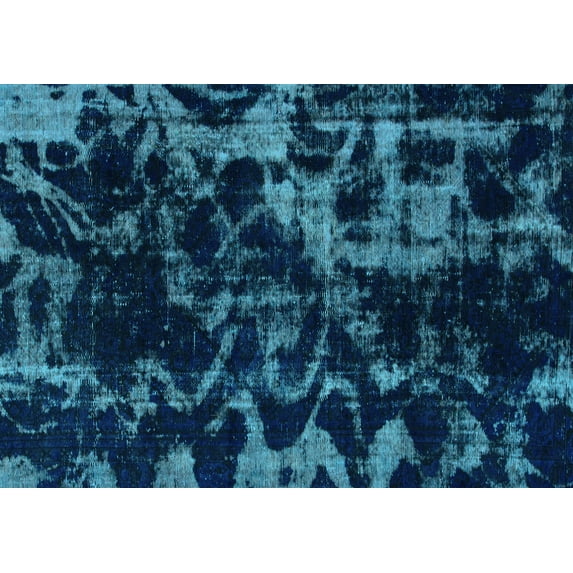 Ahgly Company Indoor Rectangle Abstract Light Blue Modern Area Rugs, 2' x 3'