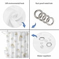 thumbnail image 4 of White Conch Coastal Shower Curtain, Waterproof Shower Curtains for Bathroom, Nautical Summer Beach Ocean Sea Washable Fabric Bathtub Curtain Set Bath Decor with 12 Hooks 72"x78", 4 of 8