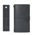 thumbnail image 4 of Cuaderno de cuero A6, soporte para teléfono de estilo Vintage, diario con cuerda, hebilla de cobre, material escolar y de oficina, libro para Suministros de escritura y corrección Gris oscuro, 4 of 6