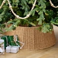 thumbnail image 4 of Ayieyill 26 inch Christmas Tree Collar, Christmas Tree Skirt Cover for Christmas Tree Decorations | Rattan (Natural), 4 of 7