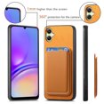 thumbnail image 5 of Magnetic 2 in 1 Detachable Wallet Compatible with Samsung Galaxy A05 Case, with Card Holder Faux Leather Men Women Compatible with MagSafe Phone Cover for Samsung Galaxy A05, Yellow, 5 of 11