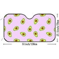 thumbnail image 2 of GZHJMY Car Front Windshield Sunshade UV Heat Protection, Foldable Auto Windshield Sun Visor for SUV Sedan Seamless Fruit Avocado, Car Sunscreen Blocks UV Rays Heat 51x27.5inch Keep Vehicle Cool, 2 of 5