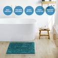 thumbnail image 3 of Nestl Bathroom Rugs, Machine Washable Bath Mats For bathroom Floor Rugs, Nonslip Backing Rubber Bath Rug, Teal, 3 of 6