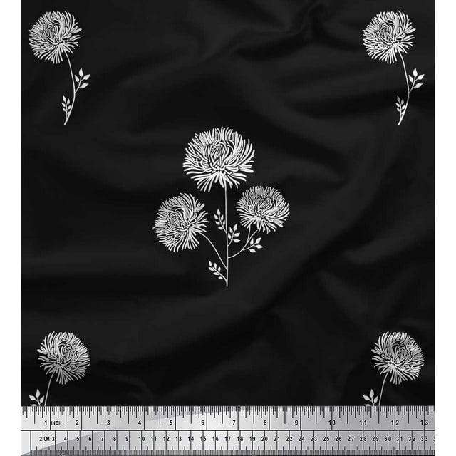 Soimoi Cotton Jersey Fabric Wild Flower Fabric Prints by Yard 58 Inch Wide