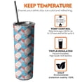 thumbnail image 6 of 20oz Blue Red Checkered Pattern Skinny Tumblers Stainless Steel Tumbler with Lid and Straw,Vacuum Insulated Double Wall Travel Tumbler Cups with Cleaning Brush for Coffee,Tea, 6 of 6