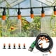 thumbnail image 1 of Kit de riego por goteo de 1/4 de pulgada | Tubería de distribución de 32 pies y 10 boquillas rociadoras ajustables | Sistema de riego de plantas que ahorra agua para jardín, invernadero, césped y, 1 of 8
