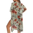thumbnail image 5 of HELLHERO Watercolor Floral Kimono Swimsuit Cover Up - Lightweight Breathable Beachwear for Summer Vacation & Poolside - Elegant Loose Fit for Women, 5 of 6