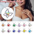 thumbnail image 3 of Clearance! Christmas Gifts Moocorvic Jewelry & Fashion Necklace Ladies Crystal Necklace Multicolor Fashion Pendant Necklace, 3 of 3