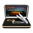 thumbnail image 4 of Case XX Knives Father-Son Mediterranean Blue Bone Trapper Stainless Pocket Knife, 4 of 5