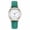 I004- Green, variant on Gift for Her, Ladies Watch, Water Resistant, Luminous Hands, Green Luminous Markers, Faux Leather, Stainless Steel Case, Easy to Read Dial, Analog Timepiece, Casual Watch,