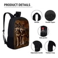 thumbnail image 3 of Kuiaobaty Wolf Pattern Backpack Set 3 Pcs for Boys Girls 17 Inch Bookbags Shoulder Lunch Bag and Pen Case Bag Students School Bag Packs Satchel Laptop Bags, 3 of 7