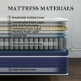 thumbnail image 6 of Twin Mattress, 12 inch Pocket Springs with Gel Memory Foam, Hybrid Mattresses in a Box, 6 of 7