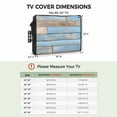 thumbnail image 3 of Outdoor TV Cover 48 to 50 Inches, Vintage Blue Brown Wood Grain Farmhouse Country Waterproof and Weatherproof TV Cover with Remote Control Pocket, Flat Screen TV Cover Protector for Outside TV, 3 of 6