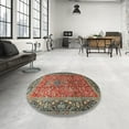 thumbnail image 4 of Ahgly Company Machine Washable Indoor Rectangle Traditional Saffron Red Area Rugs, 5' x 7', 4 of 7