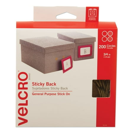 Velcro Sticky Back Circles 3/4" Beige 200pc