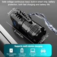 thumbnail image 4 of Three-Eyed Monster Mini Flashlight, Rechargeable Flashlights High Lumens Flash Light, 9000 Lumens Super Bright LED Flashlight, 5 Modes, 10h Running Time for Outdoor, Waterproof (Black), 4 of 7