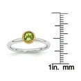 thumbnail image 3 of Peridot Sterling Silver with Gold-Plate Ring, 3 of 6
