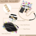 thumbnail image 3 of FORMRS Women Crossbody Purse with Chain Strap Vegan Leather Shoulder Handbag, Yellow Retro Round, 3 of 7