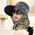 thumbnail image 2 of Hat Women's Summer Foldable Summer Sun Hat Outdoor Riding Big Riding Face-Covering Sun Hat., 2 of 5