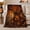 Enchanted Ancient Tree Hollow Lantern Design Autumn Forest, variant on YShenghong Autumn Steps Beneath Glowing Woodland String Lights Printed Flannel Blanket