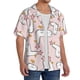 thumbnail image 2 of Balery Goose Queen Camisa Casual de Manga Corta con Botones para Hombre, Texturizada, Estilo Cubano, para Playa, Verano-Medium, 2 of 5