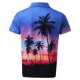 thumbnail image 4 of Camisa de playa de manga corta hawaiana para hombre, camisas informales con botones de verano estampadas Pompotops oipoqjl44840, 4 of 7