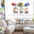 thumbnail image 1 of Abstract Flowers in Glass Vases - Extra Large Floral Wall Art, 1 of 3