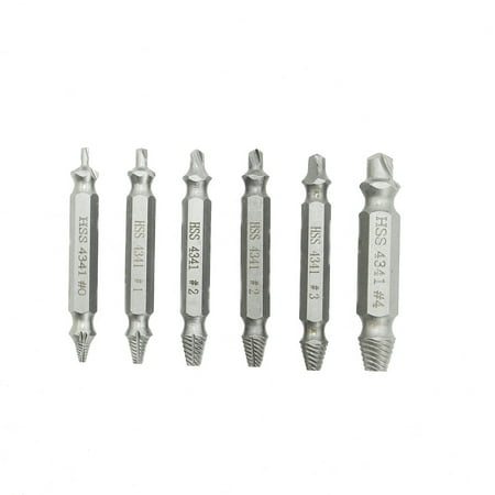 

6 pcs Drill Bit Set Broken Head Screw Removal Tool Bolt Screw Extractor Breaker Screw Remover Stripping Tool