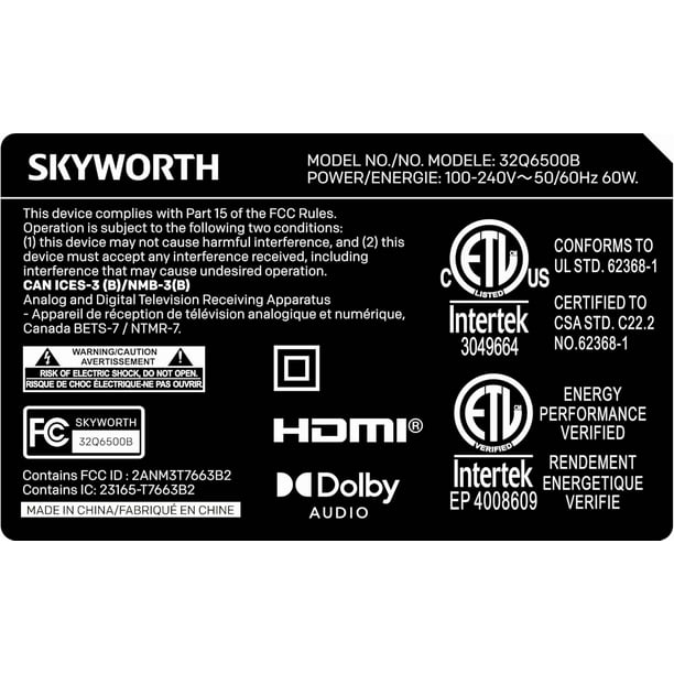 SKYWORTH 32 Inch QLED Smart TV, HD TV Compatible with Google TV