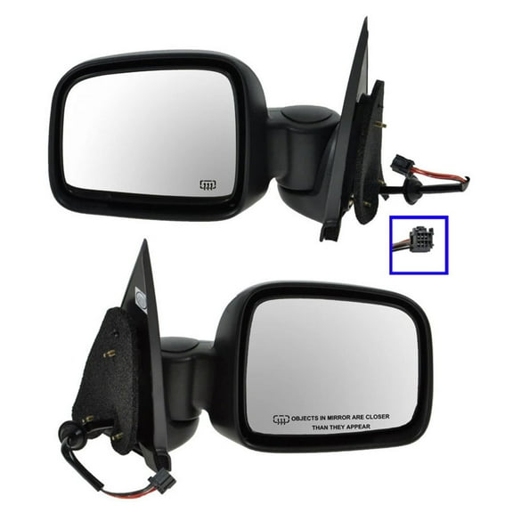 TRQ Power Heated Mirrors Pair for Jeep Liberty 02 03 04 05-07 MRA04879