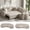 Beige, variant on YOKWOK 85.4" Convertible Sectional Sofa for Living Room, Large L-Shaped 5 Seat Plush Ribbed Fabric Sofa with Pull Out Couch Bed, 3-In-1 Sleeper Sofa Bed with Hidden Storage Space, Dark Grey