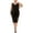 Black, variant on Emerald Sundae Womens Plus Ruched V-Neck Cocktail and Party Dress