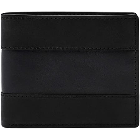 Fossil Men's Leather Bifold Wallet with Flip ID Window