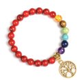 thumbnail image 1 of 7 chakra arbre de vie charme bracelet pierre naturelle Reiki guérison perles femmes hommes Yoga corde élastique bracelet méditation bijoux cadeau, 1 of 4