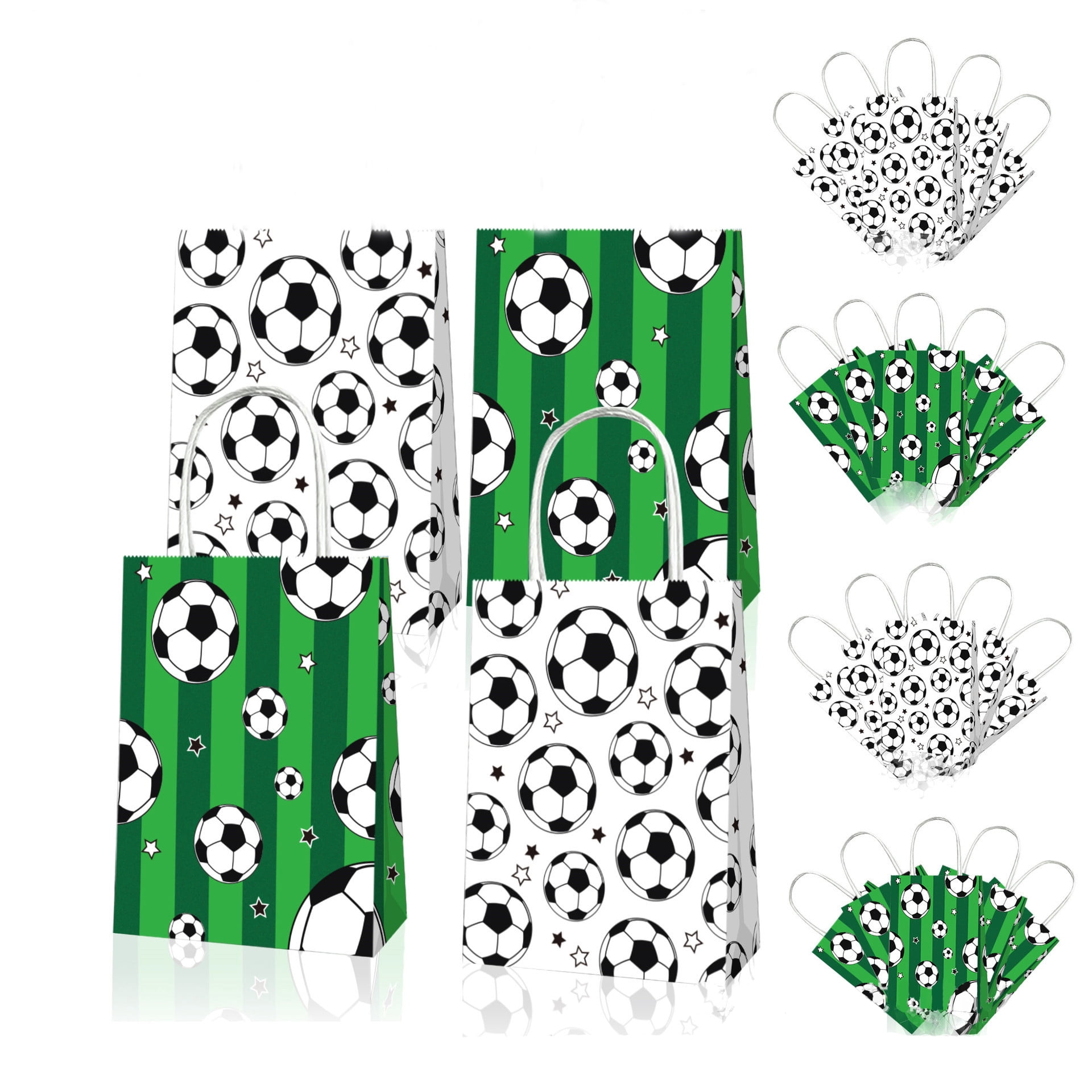 12 PCS Party Favor Bags for Soccer Birthday Party Supplies, Party Gift