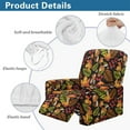 thumbnail image 6 of Renewold Mushroom Maple Fern Leaf Recliner Couch Cover Polyester Spandex Reclining Chair Protector 4 Pieces Stretch Recliner Chair Cover Dog Couch Slipcover for Living Room, 6 of 8