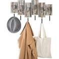 thumbnail image 2 of MyGift Wall-Mounted Entryway Torched Wood Coat Rack with 6 Nautical Style Rope Hooks, 2 of 6
