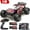 Red, variant on 1:10 Large Rc Cars,18-Inch Remote Control Car Trucks with Lights,45+KM/H RC Off-Road Electric Truck, Includes 2 Rechargeable 2600mAh Batteries, Rc Cars for Adults & Boys