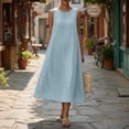 thumbnail image 5 of Admvng Women's Casual Round Neck Dress Sleeveless Summer Everyday T-Shirt Dresses, 5 of 7