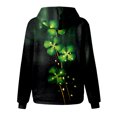 thumbnail image 4 of Staki St Patrick's Day Clothes Girls St. Patrick's Child Clover with Pockets Irish Long Sleeve Hoodie 3-12Y(Black,2-3 Years), 4 of 6