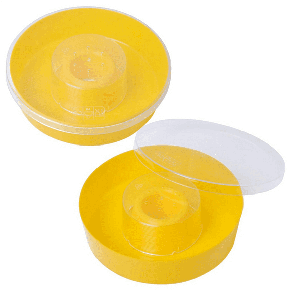 Bee Feeder, Hive Round Hive Top Water Feeder Drinking Bowl for Bees Drinking and Beekeeping Supplies (2-Pack)