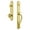 Lifetime Brass, variant on Grandeur Arcsgrpar_Esetd_Na Arc Solid Brass Rose Dummy Full Plate 'S' Grip Handleset -