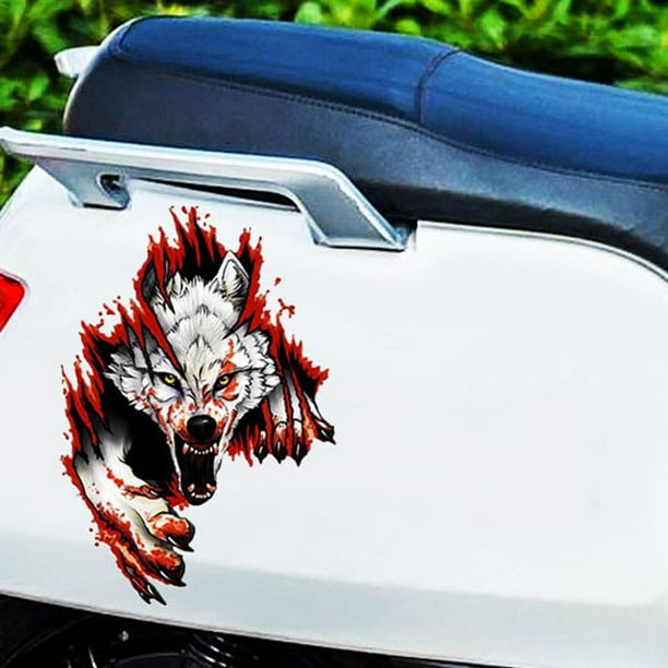 wolf Pattern 3D Car Sticker, Scratch decal, Scratch Sticker Body Decor