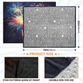 thumbnail image 4 of 70x55 Inches Glow in The Dark Blanket Cozy Throw Camping Blankets for Home and Outdoor Use Figure Of Colorful Fireworks, 4 of 8