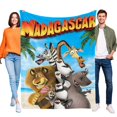 thumbnail image 1 of Madagascar anti-pilling, suave, ligera, esponjosa y acogedora de lujo para hogar y cocina – Perfecta para niños y adultos,130x150cm, 1 of 6