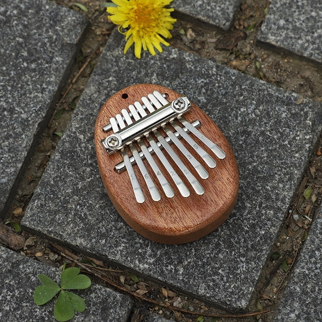 Mini piano de pulgar de 8 tonos, piano de dedo, piano de pulgar kalimba de cristal, pequeño instrumento musical