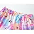 thumbnail image 5 of Beezizac Summer Tie Dye Pajamas for Girls Smiling Face Pattern Tween Clothes Tank Top & Shorts PJ Set Big Kid Size 14, 5 of 7